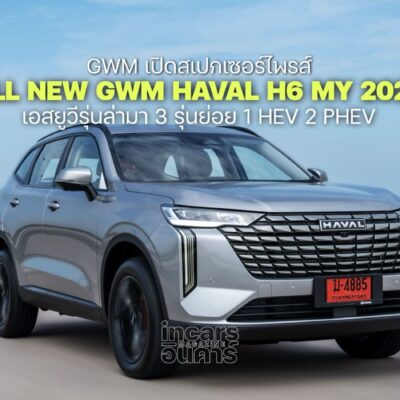 GWM เปิดสเปกเซอร์ไพรส์  ALL NEW GWM HAVAL H6 เอสยูวีรุ่นล่ามา 3 รุ่นย่อย